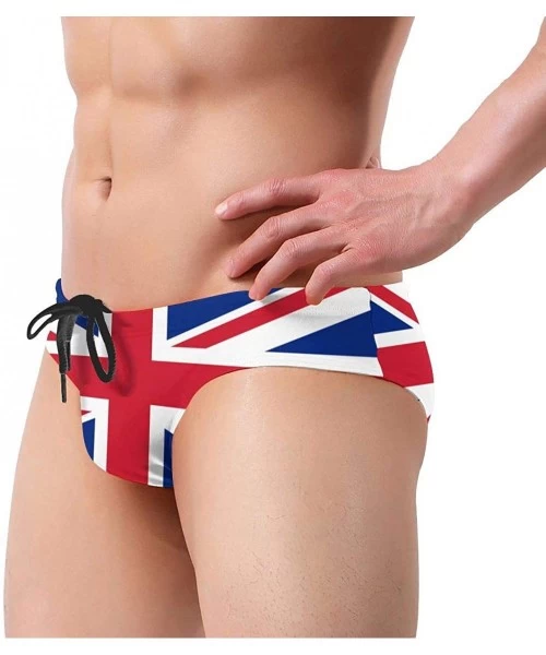 Briefs Men's Swimwear Briefs Swim Trunk Sexy Soft Triangle Thong Bikini Swimsuit Flag of Maryland - Flag of the United Kingdo...