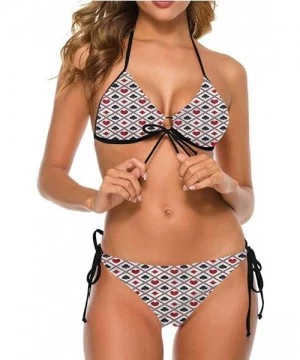 Bottoms Swim Dress Casino- Holdem Gambler Modern Easy to Adjust and Stays Tied - Multi 01-two-piece Swimsuit - CF19E7D9KQU