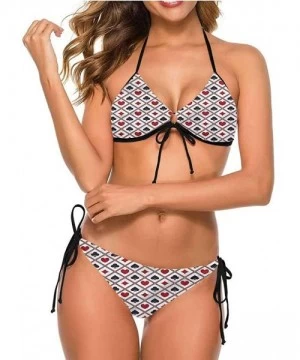 Bottoms Swim Dress Casino- Holdem Gambler Modern Easy to Adjust and Stays Tied - Multi 01-two-piece Swimsuit - CF19E7D9KQU