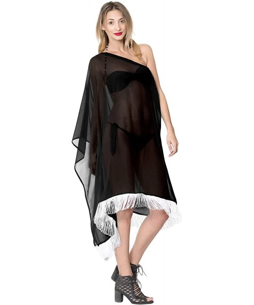 Cover-Ups Women's Boho Maternity Swimwear Cover Ups Beach Swimsuit Short Mini A - Halloween Black_b593 - C6188IA648U