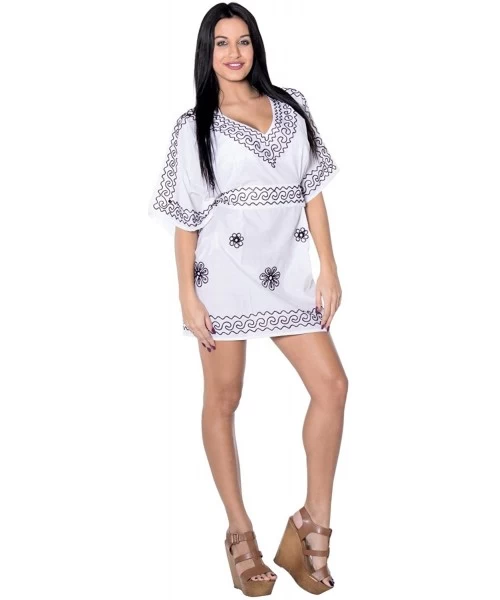 Cover-Ups Women's Plus Size Beach Dress Hawaiian Camp Party Loungewear Printed A - Ghost White_t327 - CO11I7DR8XL