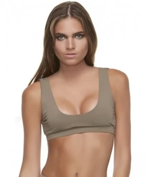 Tops Seamless Sports Bikini Top Swimsuit for Women - Taupe - C9185OEDLM3