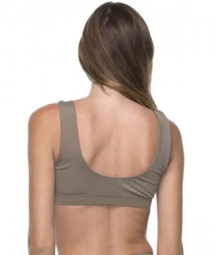 Tops Seamless Sports Bikini Top Swimsuit for Women - Taupe - C9185OEDLM3