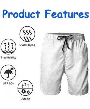 Board Shorts Men Fashion Swim Trunks Quick Dry Bathing Suits Board Shorts with Pocket - Cute Funny Boston Terrier Dog - CD199...