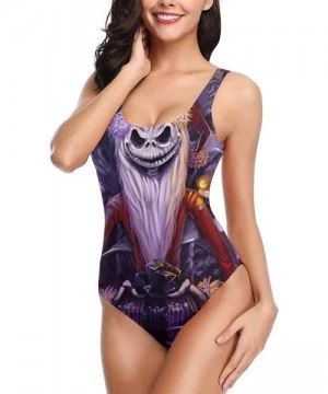 One-Pieces One Piece Swimsuit Women's Nightmare Before Christmas Print Beach Swimwear Monokini Swimsuits Bathing Suit S XL Wh...