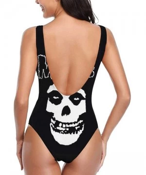 One-Pieces Women Special Inspired Elastic Misfits Fans High Cut Low Back One Piece Swimwear Bathing Suits Tummy Control - CU1...