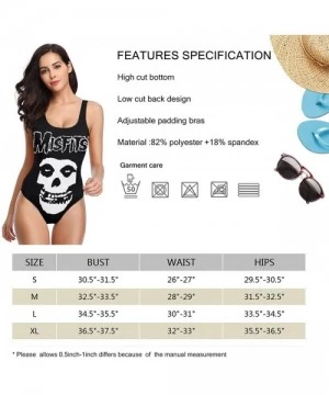 One-Pieces Women Special Inspired Elastic Misfits Fans High Cut Low Back One Piece Swimwear Bathing Suits Tummy Control - CU1...