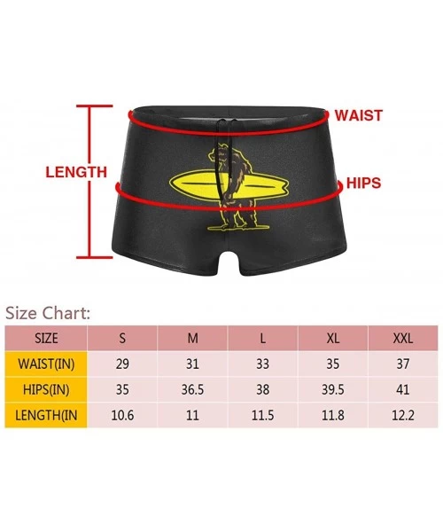 Racing Funny Smiley Face Men's Printed Swimsuit Boxer Trunks Square Cut Bathing Suits - California Surf Bear - CE196QX50EK