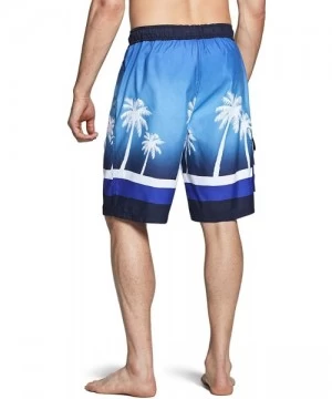 Board Shorts Men's 11 Inches Swim Trunks- Quick Dry Beach Board Shorts- Bathing Suits with Inner Mesh Lining and Pockets - B ...