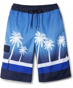 Board Shorts Men's 11 Inches Swim Trunks- Quick Dry Beach Board Shorts- Bathing Suits with Inner Mesh Lining and Pockets - B ...