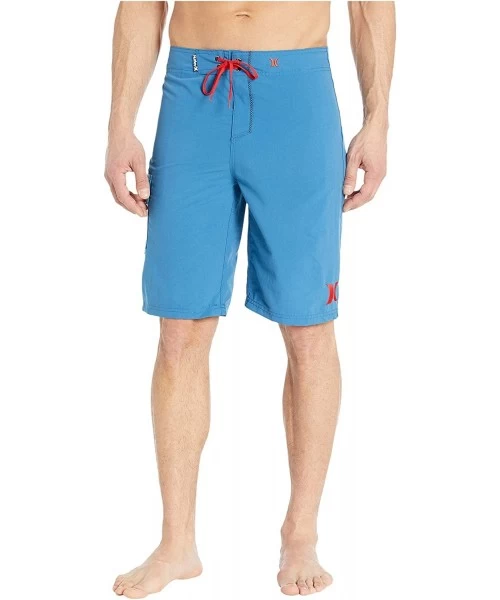 Board Shorts Men's One and Only 22-Inch Boardshort - Industrial Blue/University Red - C71929U9CL8