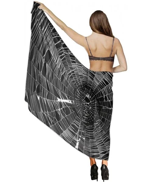 Cover-Ups Women Fashion Shawl Wrap Summer Vacation Beach Towels Swimsuit Cover Up - Spider Web - C5190TSSWY2