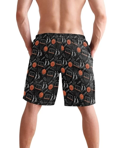 Racing Men's Quick Dry Swim Trunks Sportwear Beach Board Shorts Dancer Djing Zumba Samba - Basketball Let's Play Sport Game -...