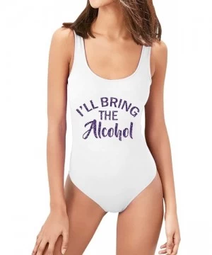 One-Pieces Bridal Bachelorette Party Swimsuit Feyonce One Piece Bathing Suit Wifey Monokini - Ill Bring the Alcohol - White -...