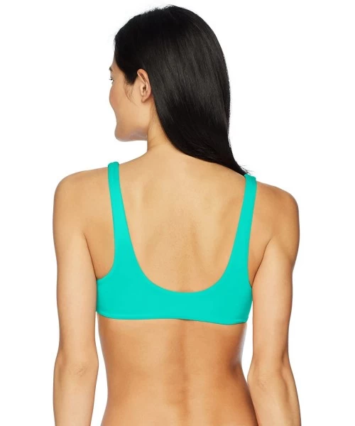 Tops Women's Solid Bikini Tank Top - Dusty Aqua - C9186Z3MOUW