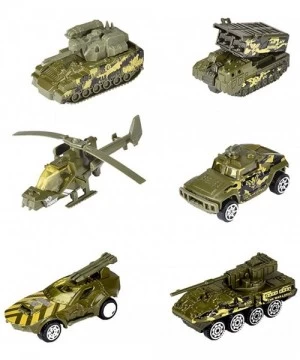 Tankinis 8 in 1 Military Vehicle Mini Battle Car Toy Set in Big Carrier Military Truck - C718ZZG45S9