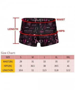 Briefs Cute Flamingo Pink Ribbon Flower Breast Cancer Awareness Men's Quick Dry Swimsuit Boxer Trunks Square Cut Bathing Suit...