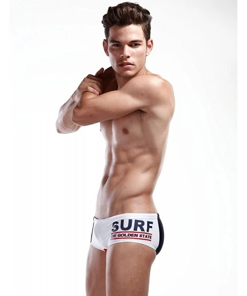 Briefs Mens Swimwear Boxer Brief SURF pt Trunk Swim 2247 - 2246 White/Navy - CZ11F2ODFFN