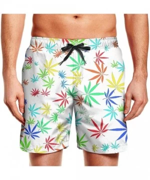 Trunks Marihuana Cannabis Leaf Men's Quick-Drying Swimming Trunks Sexy Lined Swimming - Weed Marijuana Cannabis - CK190HITGE8