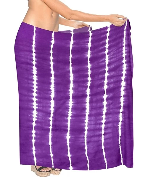 Cover-Ups Women's Swimsuit Cover Up Sarong Swimwear Skirt Cover-Up Wrap 78''X39 - Autumn Violet_z148 - C3193H3SZ53