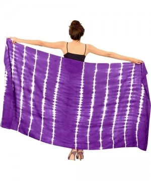 Cover-Ups Women's Swimsuit Cover Up Sarong Swimwear Skirt Cover-Up Wrap 78''X39 - Autumn Violet_z148 - C3193H3SZ53