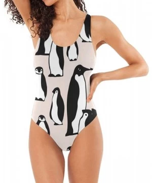 One-Pieces Womens Swimsuits Penguin and Baby One Piece Bathing Suits Girls Bikini - As Picture 1 - C618IZZ9842