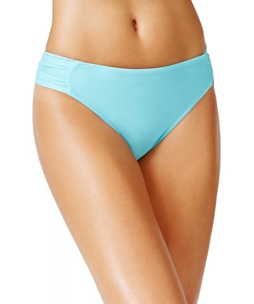 Tankinis Women's Ruched Side Bikini Bottom - Aqua - CJ17YENSIWH