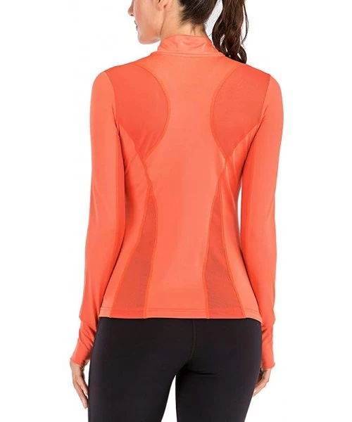 Rash Guards Women's UPF 50+ Sun Protection T-Shirt Long/Short Sleeve Outdoor Performance - Orange - C5196RHWIEE