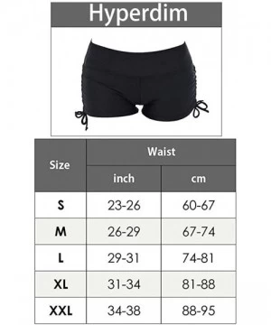 Board Shorts Women's Swimming Trunks Beach Shorts Board Shorts Yoga Shorts with Side Ties Swimwear - Black - C318NLA9XXM