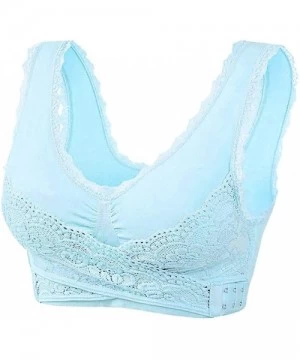 Cover-Ups Instacomfort Wireless Lace Liftbra - White + Blue - CI1986T2SR7