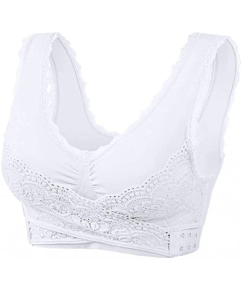 Cover-Ups Instacomfort Wireless Lace Liftbra - White + Blue - CI1986T2SR7