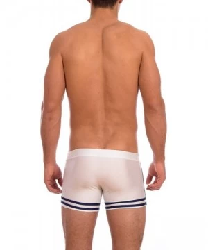 Racing Men's New Sailor Boxer Square Cut Swimsuit Brief - White - CO114CGM71P