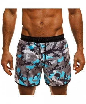 Board Shorts Men's Basic Long Swimming Trunk Camo Surf Shorts Quick Dry Board Shorts Swim Suit - Camouflage - CQ18QQ8WU6Q