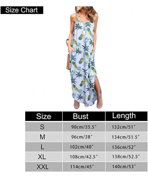 Cover-Ups Women's Summer Casual Loose Long Maxi Beach Cover Up Cami Dress with Pockets - Pale Blue - CW18SKEW6NX