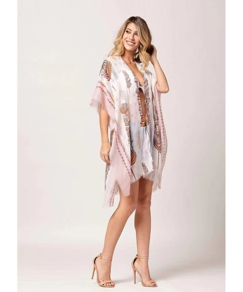 Cover-Ups Premium Cover Up Kimono Cardigans for Women - Trending Prints - Palm Island - CZ18OZCISLW