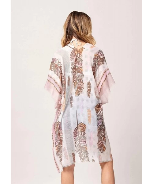 Cover-Ups Premium Cover Up Kimono Cardigans for Women - Trending Prints - Palm Island - CZ18OZCISLW