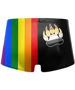 Briefs Gay LGBT Bear Flag Men Swimwear Basic Long Swim Boxer Trunks Board Shorts Swimsuits - CR18X03KSTY