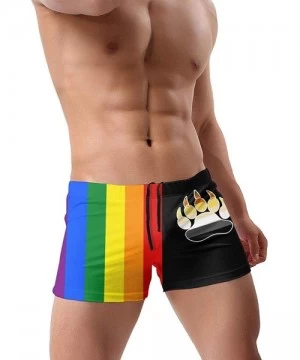 Briefs Gay LGBT Bear Flag Men Swimwear Basic Long Swim Boxer Trunks Board Shorts Swimsuits - CR18X03KSTY