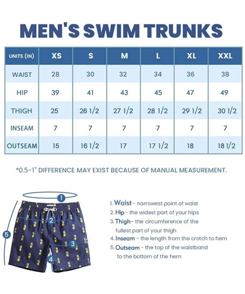 Trunks Mens Slim Fit Quick Dry Swim Shorts Swim Trunks Mens Bathing Suits with Mesh Lining - Tree Blue - C0196QQ9U37