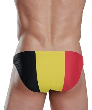 Briefs Sexy Swim Brief Bikini National Flag Beach Athletic Swimwear Briefs Sports - Belgium Flag - CM18T4U2GAE