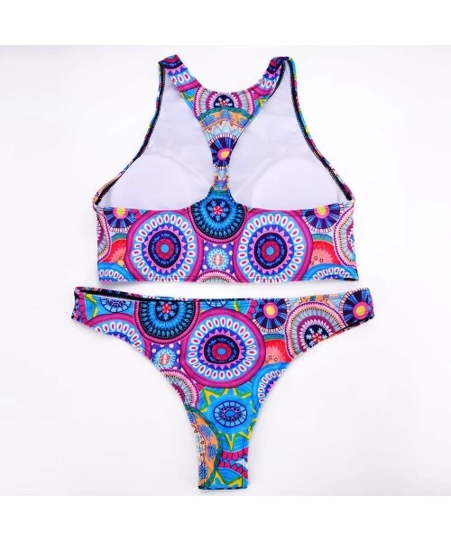 Sets Sexy Bikini Set for Women Ethnic Print Swimsuit Push-Up Padded Bra Beach Swimwear Bathing Suit - Multi Color - CZ1952O2C9S