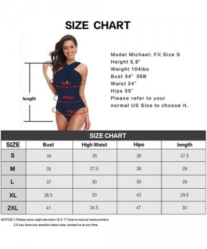 One-Pieces Women's Swimsuits One Piece Tummy Control Front Cross Backless Swimsuit Bathing Suit - Deep Blue - CN195SM39WN