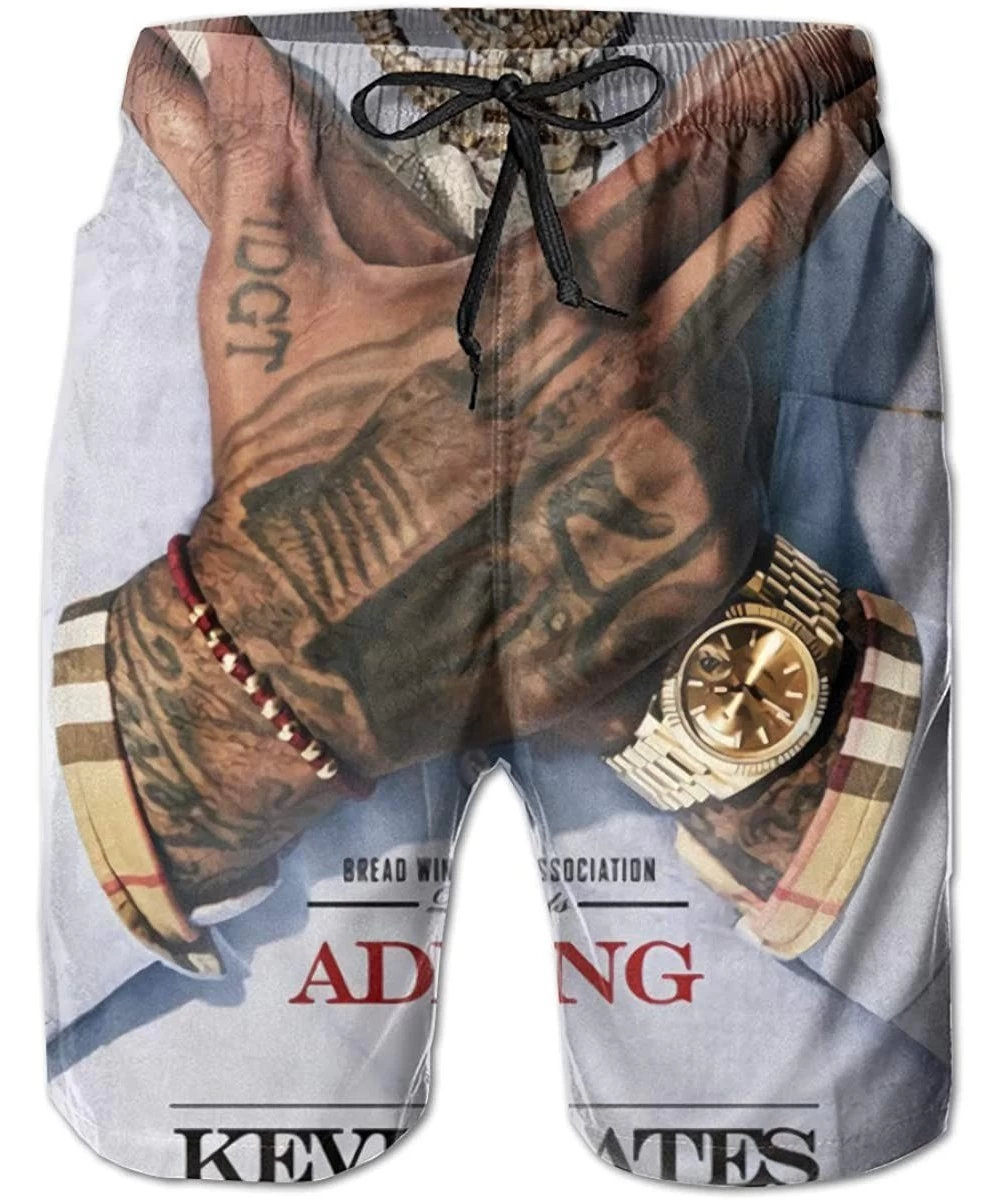 Board Shorts Kevin Gates Adding Up Mens Summer Beach Shorts Surfing Pants M White - CV18SM3575Z