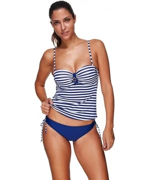 Sets Women Fashion Two Piece Bikini Set Swimsuit Sexy Bathing Suits Ladies Swimwear Bikinis for Women 2019 - Blue1 - CY12O6KIIIO