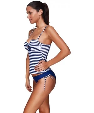 Sets Women Fashion Two Piece Bikini Set Swimsuit Sexy Bathing Suits Ladies Swimwear Bikinis for Women 2019 - Blue1 - CY12O6KIIIO