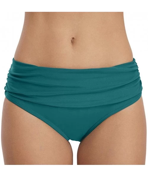 Bottoms Women Swim Shorts Bikini Swimwear Ladies Swimming Pants Bathing Suit Bottoms - 34-green - CP18LD5ITWW