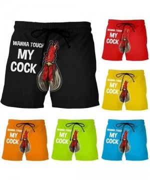 Board Shorts Men's Swim Casual Drawstring Special Funny Cock Print Quick Dry Beer Festival Beach Shorts Elastic Waist Trouser...