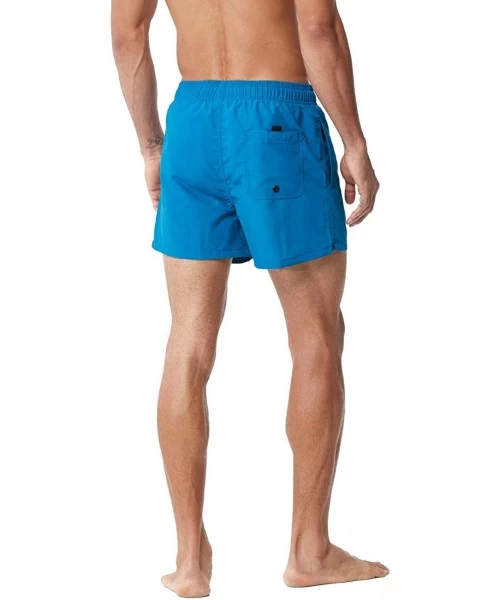 Trunks Men's Swim Trunks Quick Dry Shorts Bathing Suit with Mesh Lining - Peacock Blue - CA18U5HMY2D