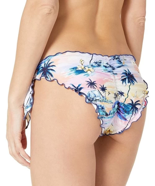 Tankinis Women's Tie Side Hipster Pant Bikini Bottom - Multi//Island Dream - CT18Y5D2QEK