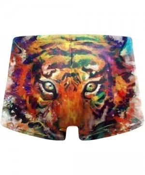 Briefs Mens Swim Briefs Sport Thong Swimsuit Competitive Swim Suit - Colorful Tiger - CF19CZCLK4L